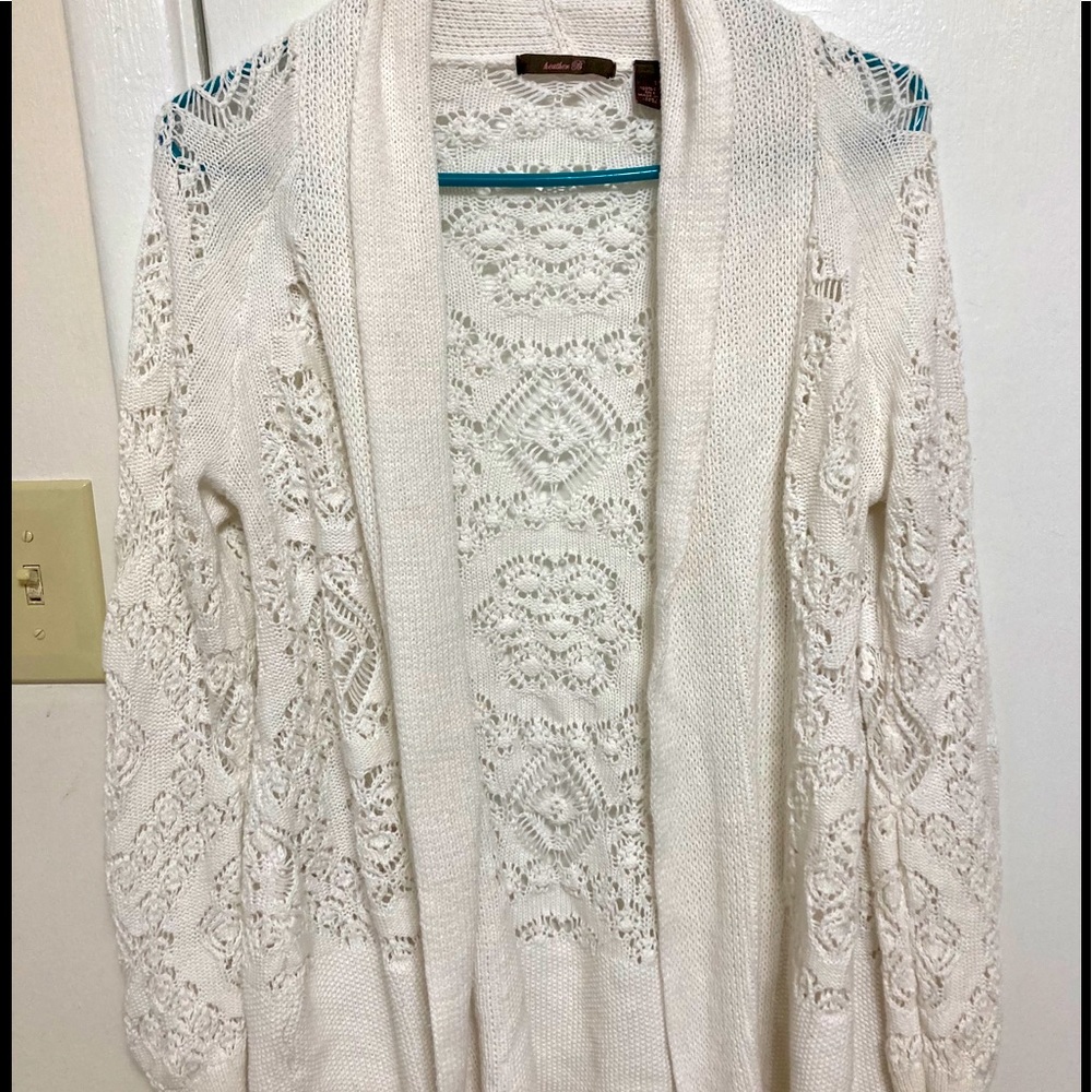 Long white sweater